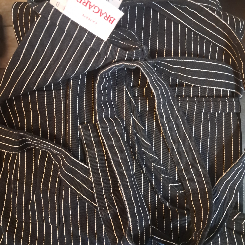 RAGA Black and White Striped Kitchen Apron